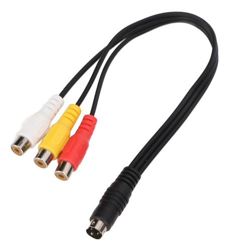 Cabo 3 Video De 4 Pinos Macho Para 3rca Fêmea Com Blindagem
