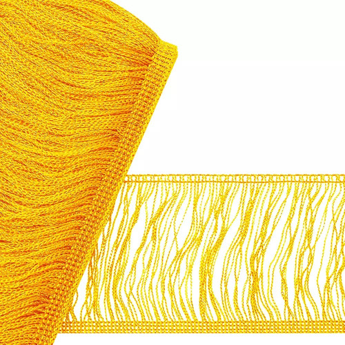 Franja São José 10cm 10mts 99% Viscose E 1% Poliéster 7700p Cor 008- Amarelo Ouro