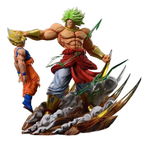 Figura Anime De Dragon Ball Broly Vs Son Goku, 20 Cm, Gk Pvc