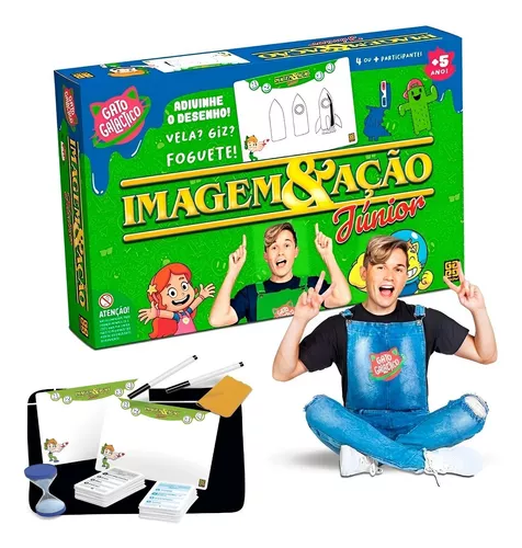 Jogo Tabuleiro Imagem e Ação 2 Grow Joguinho Adivinhar Desenhar Cartas