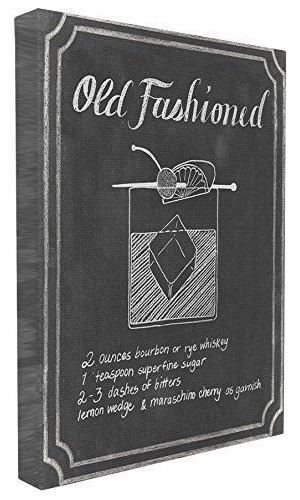 Stupell Industries Old Fashioned Cocktail Chalkboard Rec