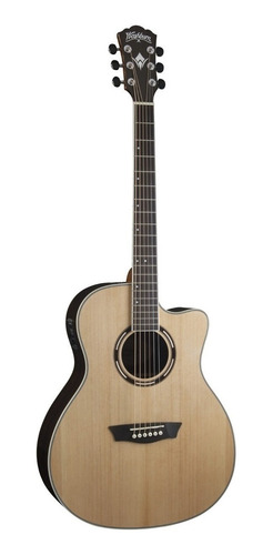 Imagen 2 de 4 de Guitarra electroacústica Washburn Apprentice AG70CE natural
