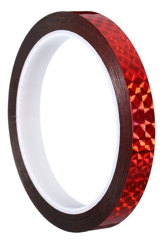 Cinta Adhesiva Washi Tape Decorativa, Roja, 12 Mm X 50 M