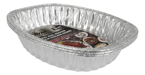 3 Moldes Rostiizador En Aluminio 45.5 X 35.8 X 8.51 Cms