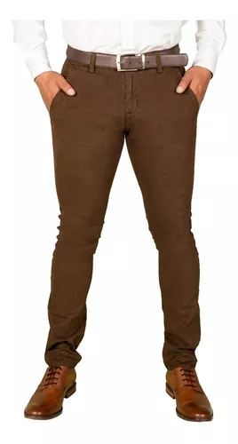 Pantalón Casual Skinny de Gabardina Para Hombre Strech