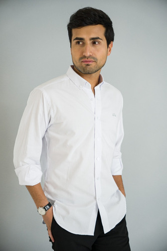 Camisa Oxford Hombre Blanco