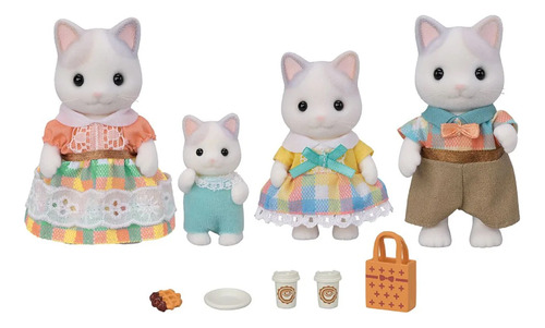 Muñecos Miniatura Sylvanian Families Latte Cat Family