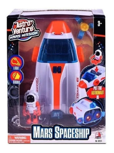 Imagen 2 de 5 de Nave Espacial Astro Venture Misión A Marte Con Luz Y Sonido Color Naranja