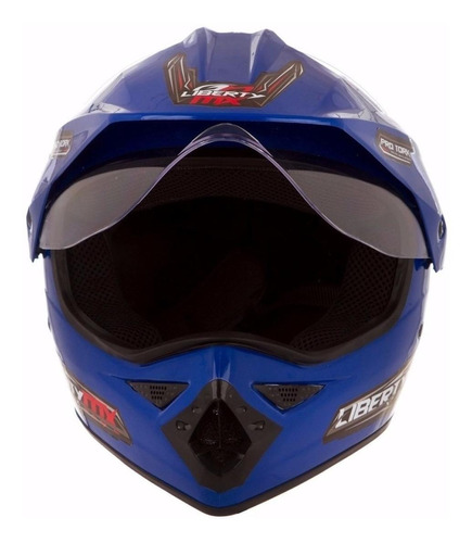 Capacete Pro Tork Liberty Mx Pro Vision Azul Desenho Solid Tamanho do capacete 60