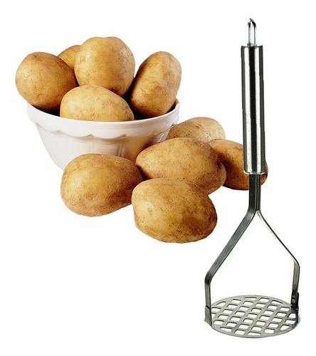 Amassador De Batatas E Legumes Em Aço Inox