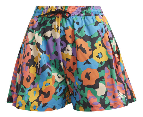 Short adidas W Aop Mujer Corte Alto Estampado Multicolor