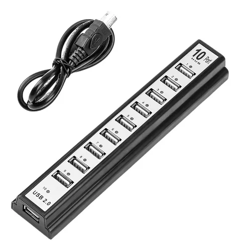 Hub Usb 2.0 10 Puertos Adaptador Multi Puerto