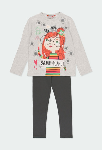 Conjunto De Camiseta Y Leggings Niña, 411219, Boboli.