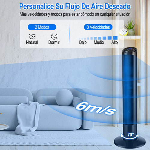 Ventilador De Torre Oscilante Control Remoteo 3 Vel