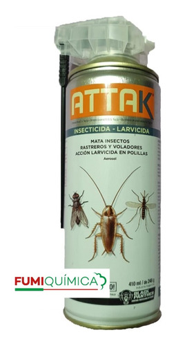 Insecticida Attak Cucarachas, Mosquitos, Etc. 2 U, Dual Tap 