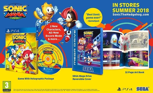 Jogo Sonic Mania Plus - Xbox One Mídia Física com Art book