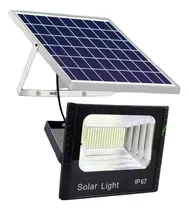 Comprar Reflector Solar 300w Lampara Led Panel Solar Control Remoto Carcasa Negro Luz Blanco Frío