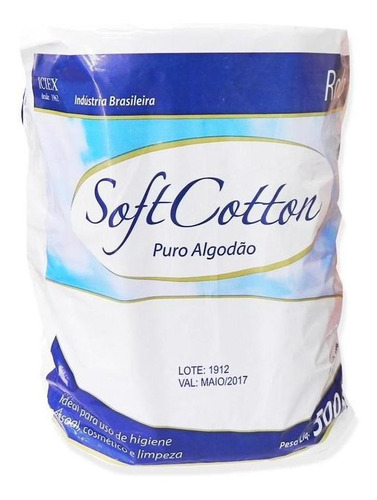 Algodão Hidrófilo Soft Cotton 500 Gramas