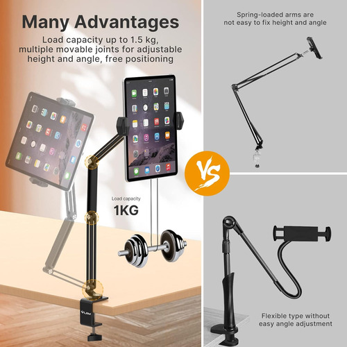 Soporte iPad Cama O Computadora, Soporte Ajustable De M...