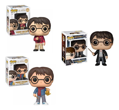 Paquete De 3 Funkos Harry Potter 01 / 122 / 132 