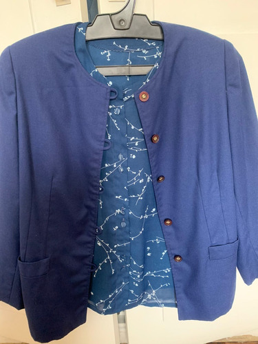 Saco Azul Francia ,forrado C Camisa Talle 44