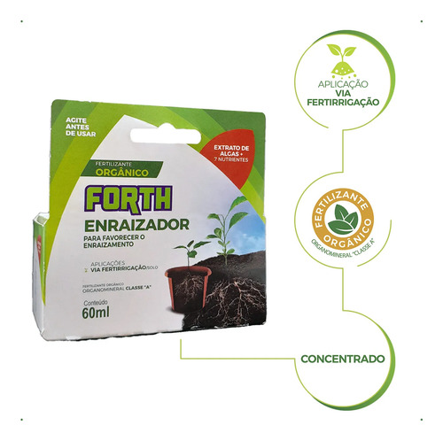 Adubo Fertilizante Forth Enraizador 60ml Raiz