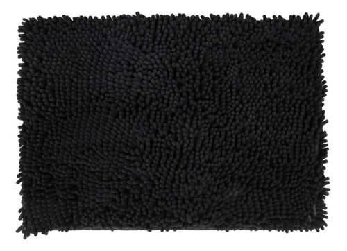 Tapete Para Baño Shaggy 43 X 61 Cm Negro Home Collection