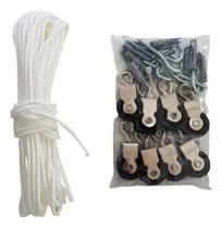 Comprar Kit Roldanas Cuerdas Pitones Tendedero Tender Techo Colgante - Somos Fabricantes Marca Abaco - Compatible Otras Marcas  