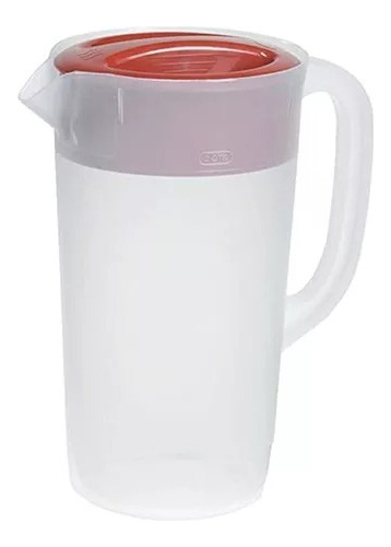 Jarra Cubierto 2,1l- Blanco Con Tapa Roja Rubbermaid