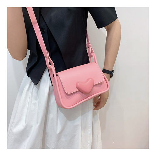 Bolso Bandolera De Mujer Modelo Sencillo En Forma De Corazón
