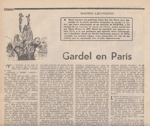 Atipicos Mario Levrero Gardel En Paris Marcha 1973 Adelanto