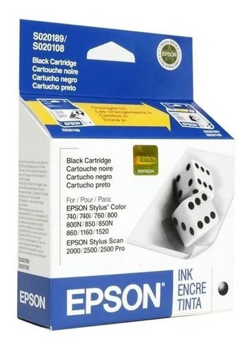 Cartucho Epson 108 189 020189 020108 740 760 800 850 860 Ori