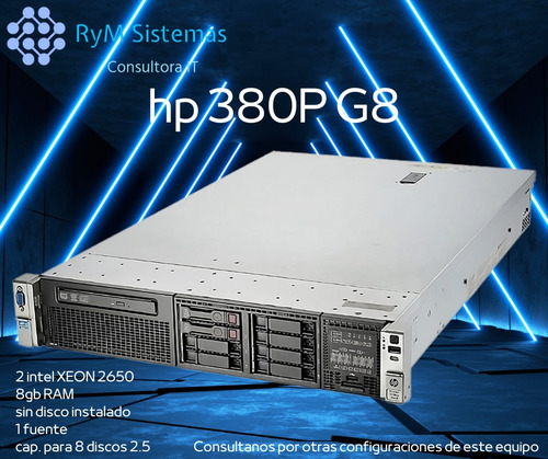 Servidor Hp  Dl380 G8 Impecable! Equipo Usado Como Nuevo!