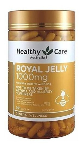 Jalea Real Royal Jelly 1000, Healthy Care, 365 Cápsulas