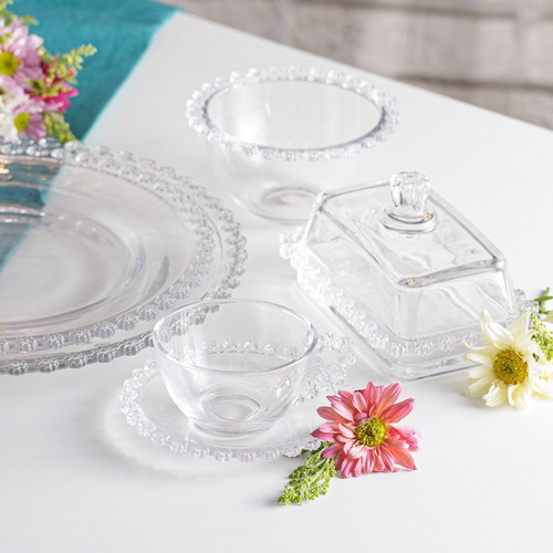 Jogo De 2 Sousplat De Cristal 32 Cm Daisy Wolff Cor Transparente