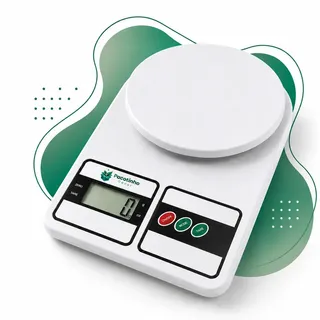 Balança Digital Precisão 10kg Cozinha Fitness Dieta Confeitaria Profissional Branca Pacotinho Decoração