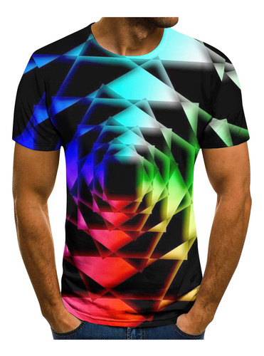 Camiseta Para Hombre I, Corta Con Estampado Abstracto 3d Unr
