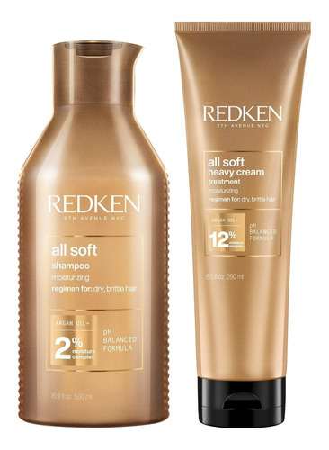 Shampoo Hidratante 500ml + Mascarilla Redken All Soft