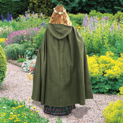Disfraz Halloween Capa De Bruja Hobbit Medieval Con Capucha