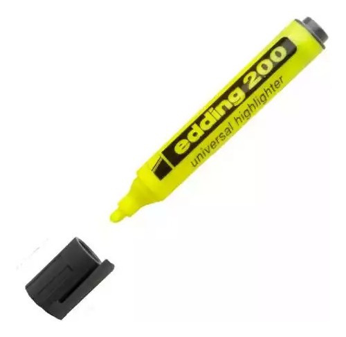 Resaltador Edding 200 Fluorescente Amarillo X10 Unidades