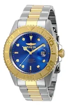 Comprar Reloj Hombre Invicta Pro Driver 43 Mm Wr 200m 29949 Color de la correa Plateado Color del bisel Dorado Color del fondo Azul