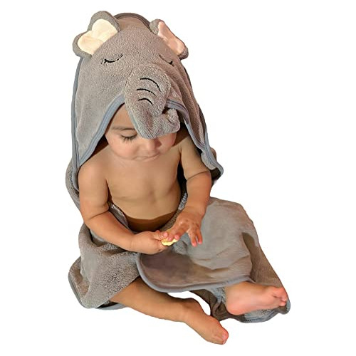 Toalla De Bebé Con Capucha Elefante Animal, Algodón, Ultra A