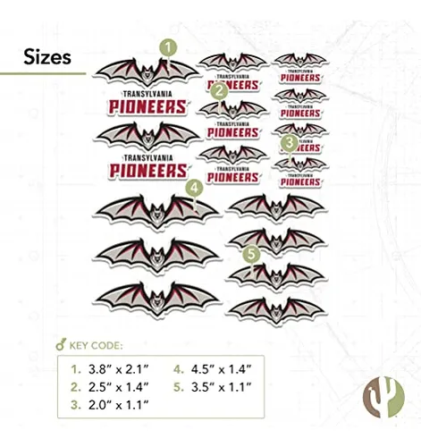 Transylvania University Sticker Pioneers Stickers Vinyl...