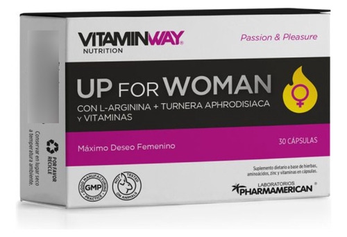 Up For Woman Vitamin Way 30caps Hierbas Afrodisíacas 3 Cajas