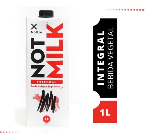 Imagem 2 de 8 de 3x Leite Vegetal Integral Vegano Not Milk 1l