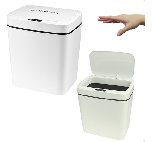 Lixeira Inteligente Sensor Automático 15l Banheiro E Cozinha
