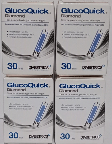 120 Tirillas Glucoquik Diamond Volce /gd50 + 100 Lancetas