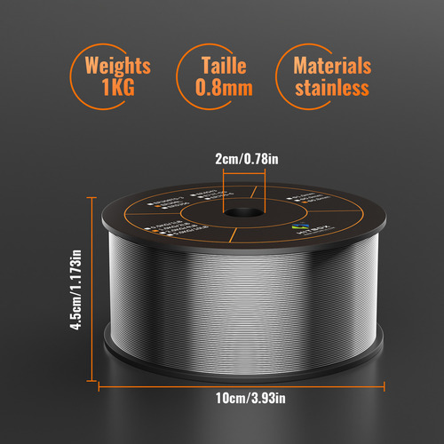 0.030/0.8mm 1.0kg Alambre De Soldadura De Acero Inoxidable