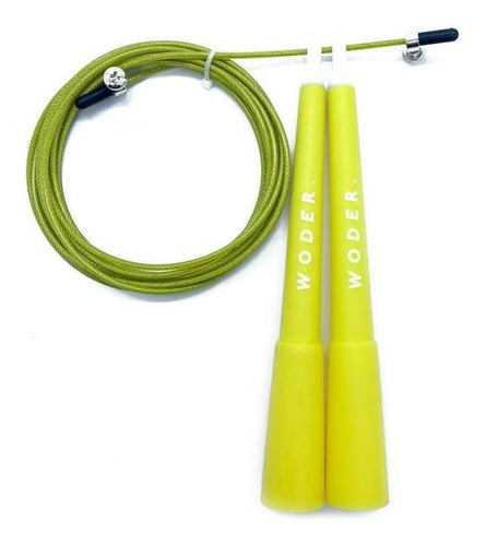 Corda De Pular Woder Rolamento Speed Rope Cross Funcional Cor Amarelo