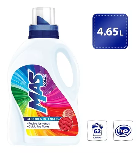 MAS Bebé Detergente Líquido para Ropa de Bebé 62 Cargas - 1 x 4.65 L :  : Salud y Cuidado Personal